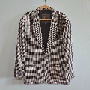 Vintage Structure Brand Houndstooth Blazer, XL